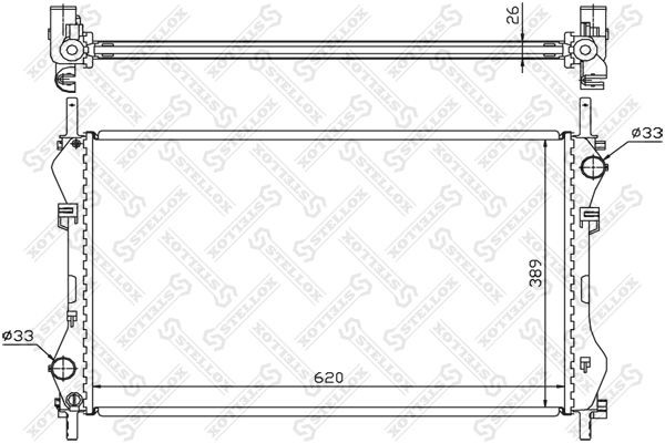 Радиатор охлаждения FORD Transit Stellox 10-25132-SX