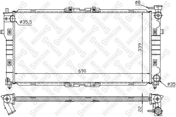 Радиатор охлаждения MAZDA 626 Stellox 10-25033-SX