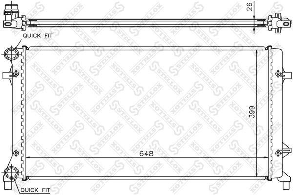 Радиатор охлаждения Audi A3 Stellox 10-25204-SX