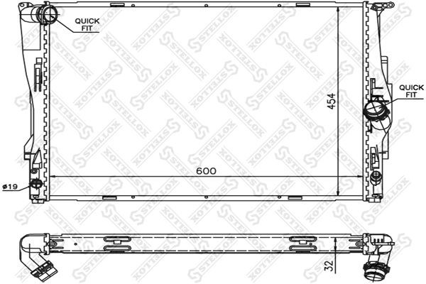 Радиатор охлаждения BMW 1 Stellox 10-25581-SX