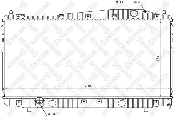 Радиатор охлаждения CHEVROLET EPICA Stellox 10-25681-SX