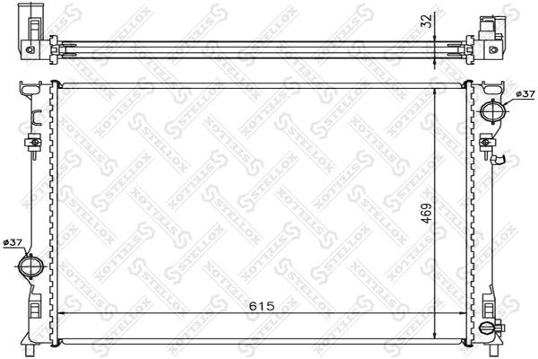 Радиатор охлаждения CHRYSLER 300C Stellox 10-25627-SX