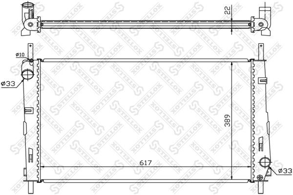 Радиатор охлаждения FORD MONDEO Stellox 10-25066-SX