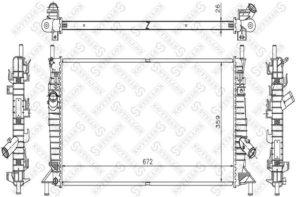 Радиатор охлаждения MAZDA 3 Stellox 10-25182-SX