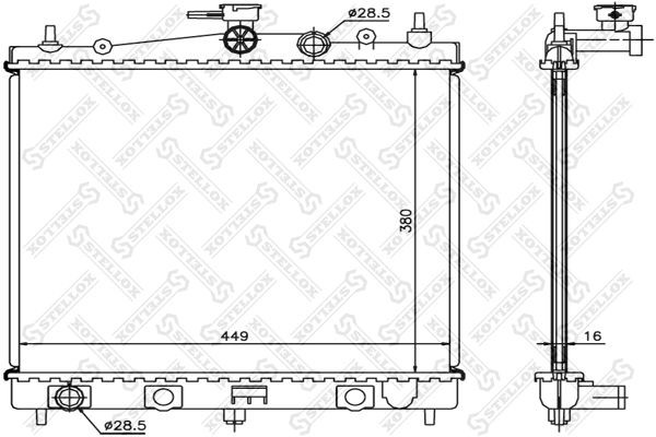 Радиатор охлаждения Nissan Micra Stellox 10-25973-SX