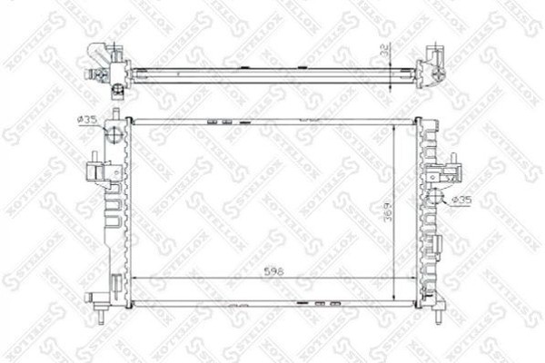 Радиатор охлаждения OPEL COMBO Stellox 10-25967-SX