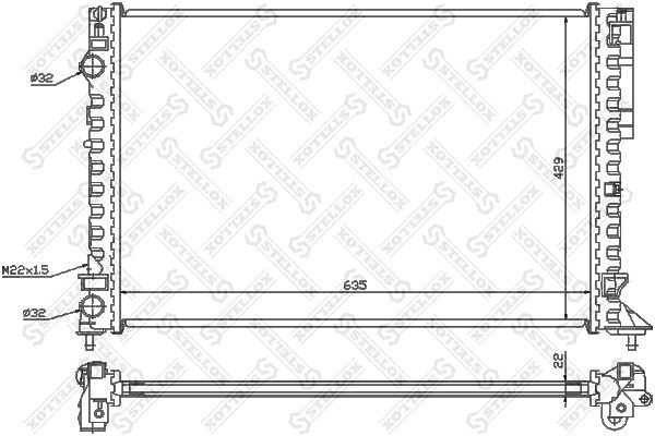 Радиатор охлаждения RENAULT ESPACE Stellox 10-26188-SX