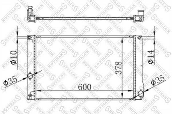 Радиатор охлаждения Toyota Prius Stellox 10-26780-SX