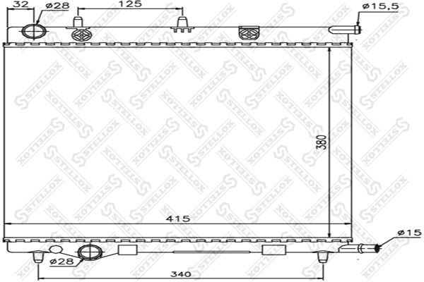 Радиатор охлаждения CITROEN C2 Stellox 10-25186-SX