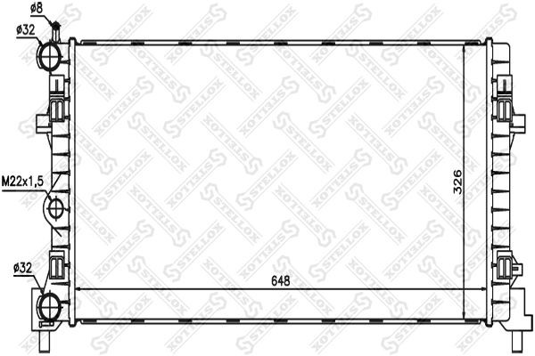 Радиатор охлаждения AUDI A1 Stellox 10-26222-SX