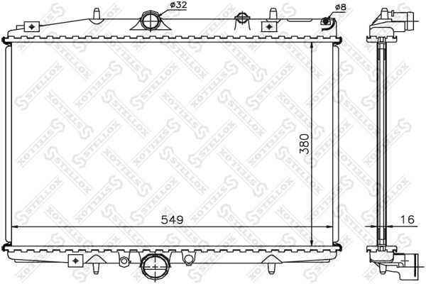 Радиатор охлаждения CITROEN C5 Stellox 10-25173-SX