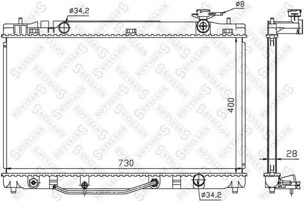 Радиатор охлаждения TOYOTA Camry Stellox 10-26332-SX