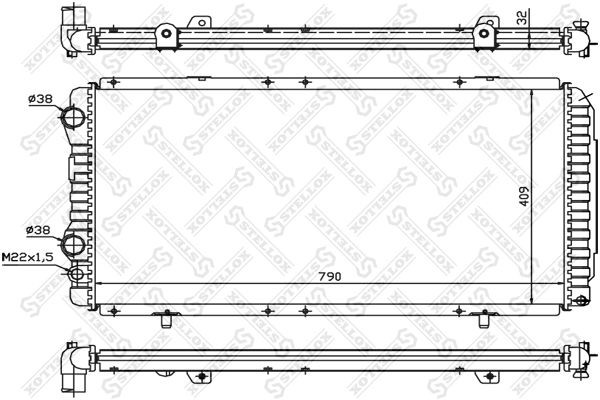 Радиатор охлаждения CITROEN Jumper Stellox 10-25027-SX