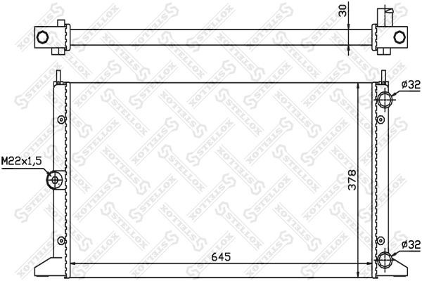 Радиатор охлаждения FORD Galaxy Stellox 10-25107-SX