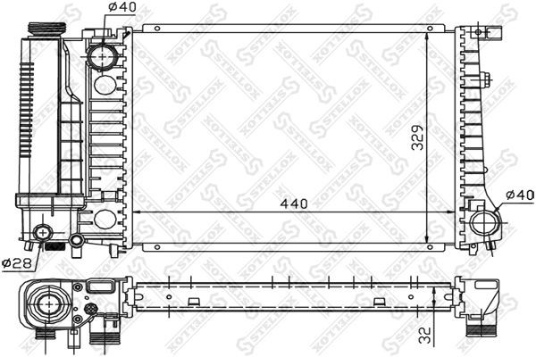 Радиатор охлаждения BMW 3 Stellox 10-25054-SX