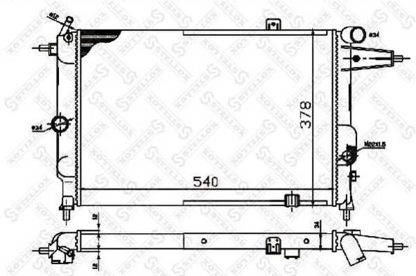 Радиатор охлаждения OPEL Vectra Stellox 10-25059-SX