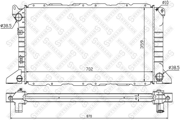 Радиатор охлаждения FORD Tourneo Stellox 10-25428-SX