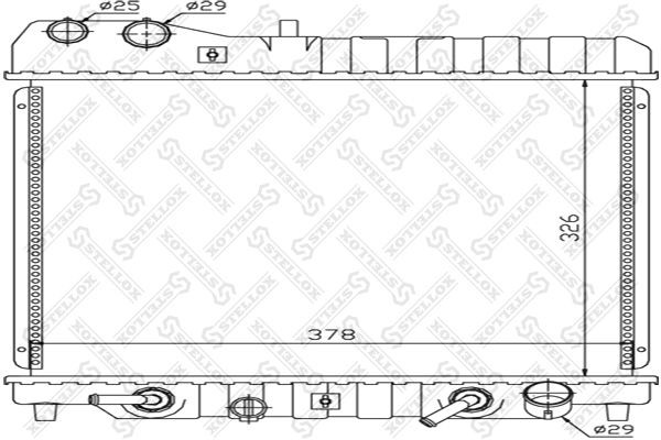 Радиатор охлаждения HONDA Jazz Stellox 10-26668-SX