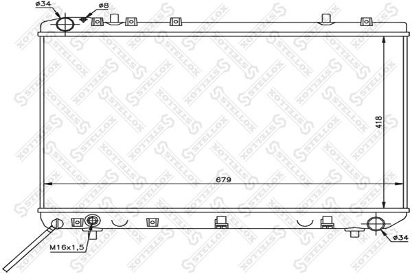 Радиатор охлаждения SSANGYONG Korando Stellox 10-25689-SX