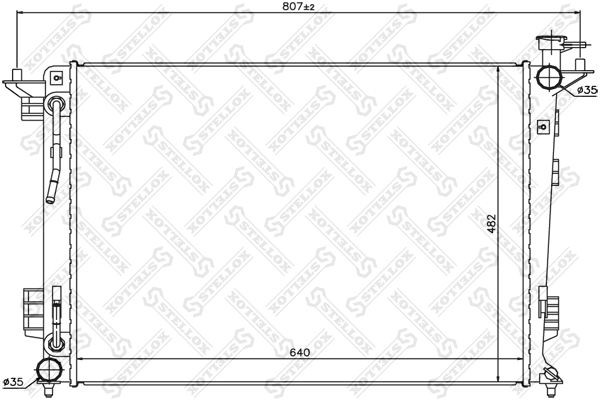 Радиатор охлаждения HYUNDAI ix35 Stellox 10-25465-SX