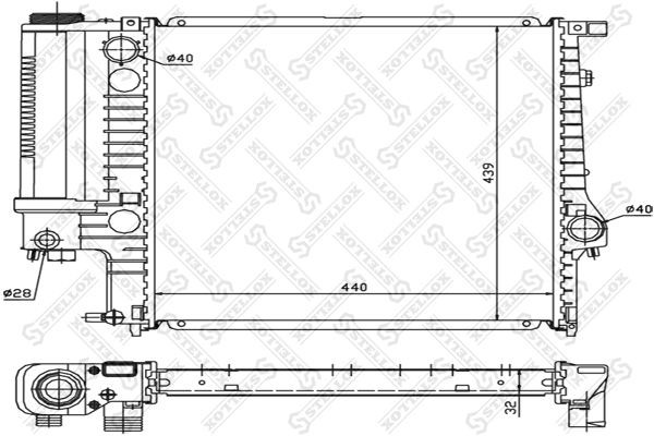 Радиатор охлаждения BMW 3 Stellox 10-25023-SX