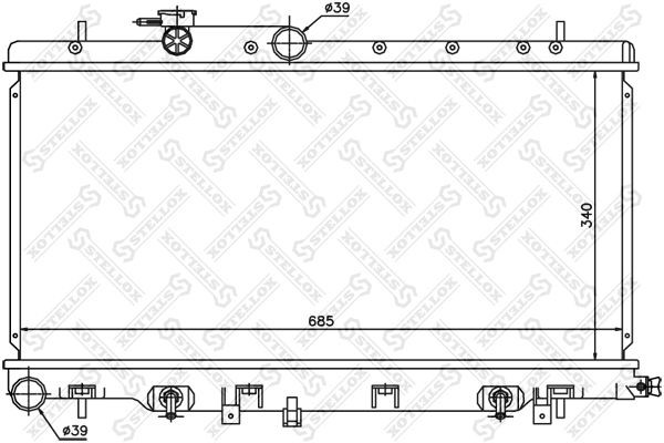 Радиатор охлаждения SUBARU Impreza Stellox 10-25144-SX