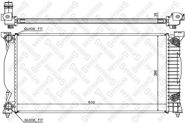 Радиатор охлаждения AUDI A4 Stellox 10-25178-SX