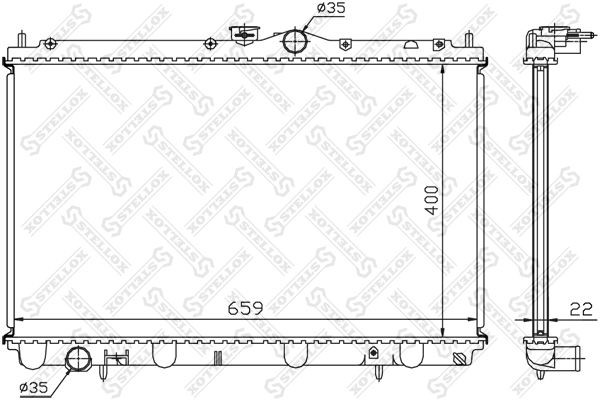 Радиатор охлаждения MITSUBISHI Carisma Stellox 10-25096-SX