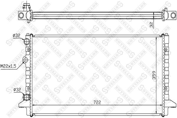 Радиатор охлаждения VOLKSWAGEN Passat Stellox 10-25011-SX