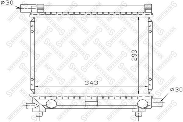 Радиатор охлаждения MERCEDES 190 Stellox 10-25057-SX