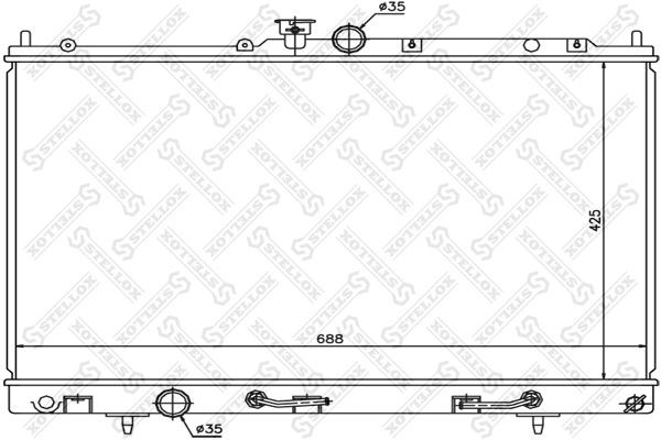 Радиатор охлаждения MITSUBISHI Outlander Stellox 10-25348-SX