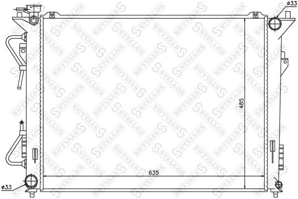 Радиатор охлаждения KIA Magentis Stellox 10-26613-SX