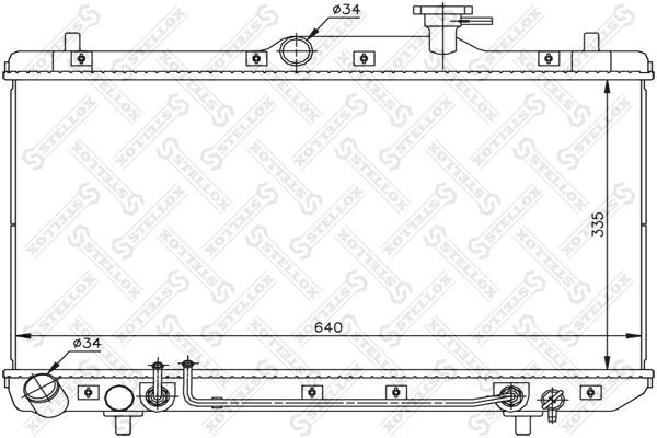 Радиатор охлаждения HYUNDAI Accent Stellox 10-25162-SX