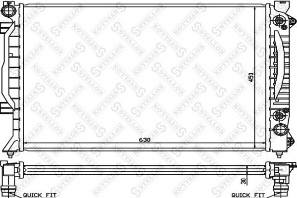 Радиатор охлаждения AUDI A6 Stellox 10-25158-SX