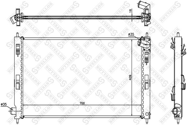 Радиатор охлаждения MITSUBISHI Lancer Stellox 10-25349-SX