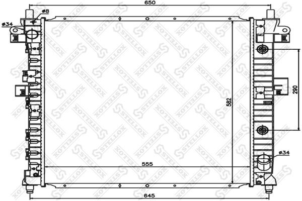 Радиатор охлаждения SSANGYONG Kyron Stellox 10-26287-SX