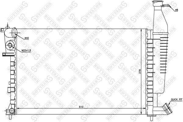 Радиатор охлаждения CITROEN Berlingo Stellox 10-25297-SX