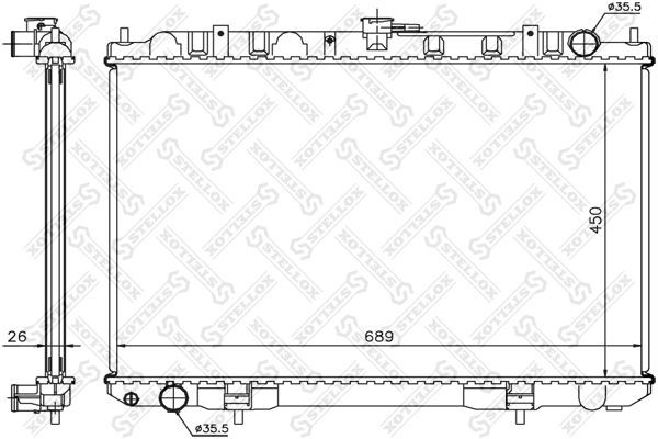 Радиатор охлаждения NISSAN X-Trail Stellox 10-25391-SX