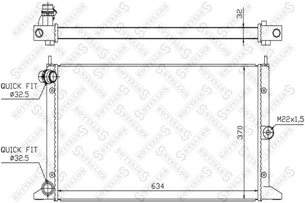 Радиатор охлаждения FORD Galaxy Stellox 10-26572-SX