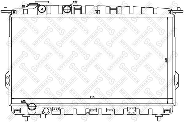 Радиатор охлаждения HYUNDAI Sonata Stellox 10-25344-SX