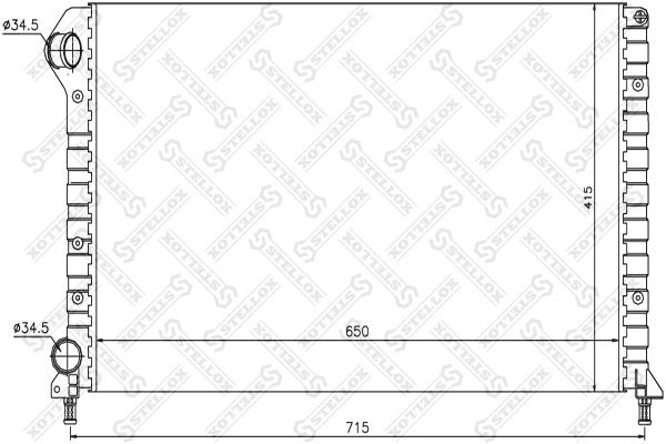 Радиатор охлаждения Fiat Doblo Stellox 10-25477-SX