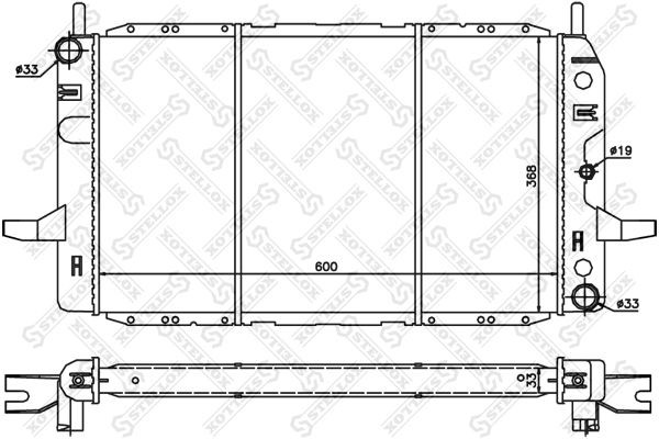 Радиатор охлаждения Ford Sierra Stellox 10-25819-SX