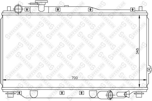 Радиатор охлаждения KIA Carens Stellox 10-25135-SX