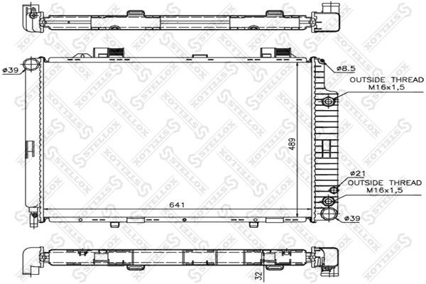 Радиатор охлаждения MERCEDES E Stellox 10-25093-SX