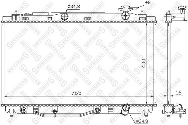 Радиатор охлаждения TOYOTA Camry Stellox 10-26334-SX