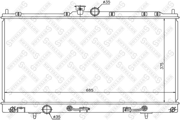 Радиатор охлаждения MITSUBISHI Lancer Stellox 10-25169-SX