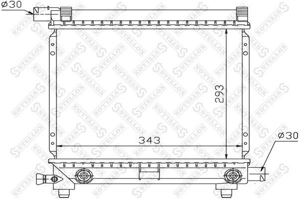 Радиатор охлаждения MERCEDES 190 Stellox 10-25870-SX