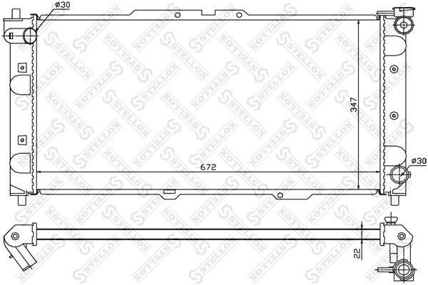 Радиатор охлаждения Mazda 323 Stellox 10-25216-SX