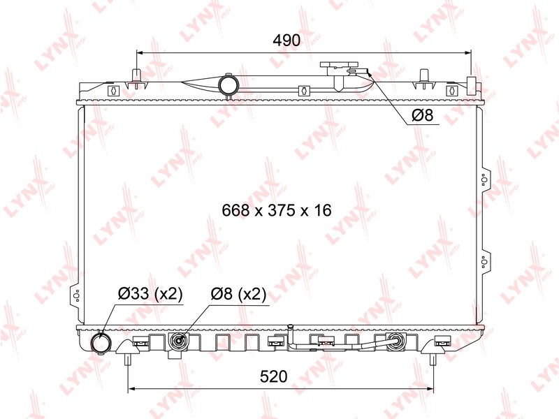 Радиатор охлаждения KIA CERATO LYNXauto RB-1077