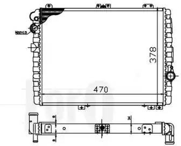 Радиатор охлаждения AUDI 80 Loro 003-017-0027